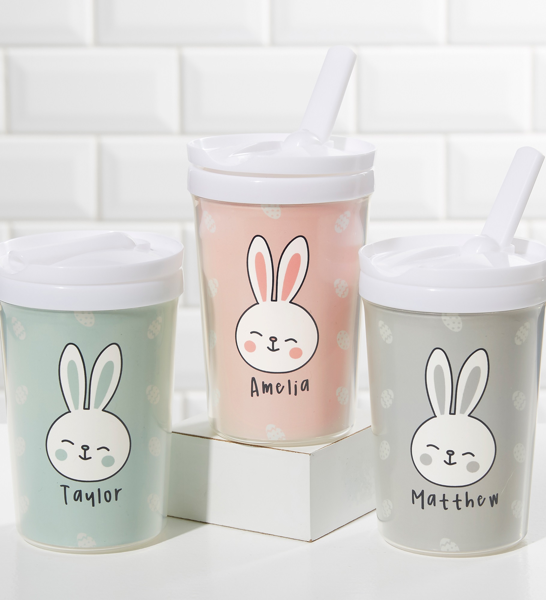 Bunny Treats Personalized Toddler 8oz. Sippy Cup